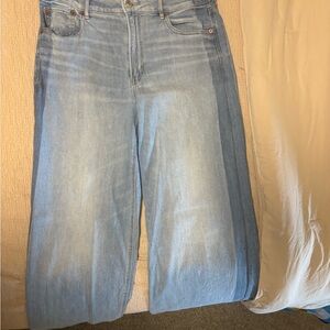 American Eagle Outfitters Blue Flare Wide Leg Jeans